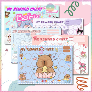 [HOTIS] GIẤY BÓNG - Set 10 tờ Phiếu tích điểm sticker khen thưởng Tiếng Anh, bảng lưu trữ sticker khen thưởng