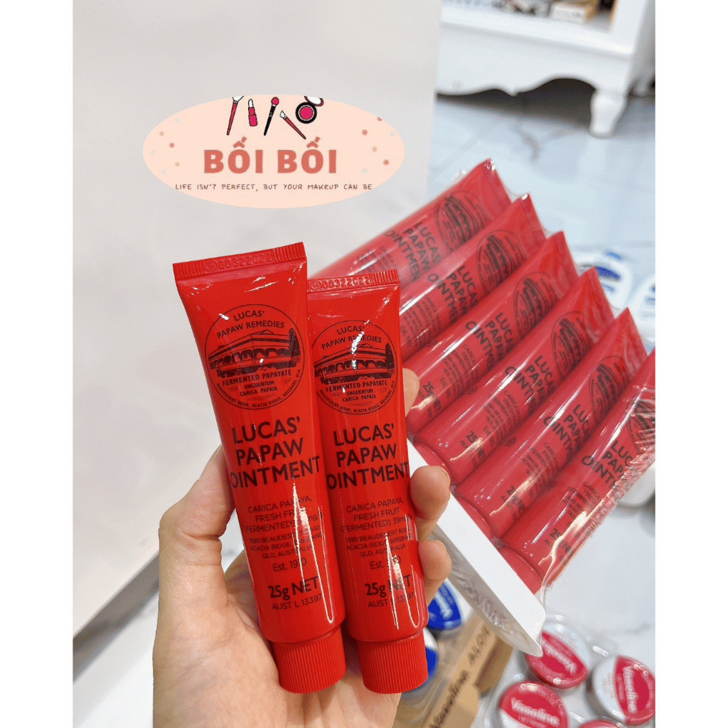(GIAO SIÊU TỐC 4 GIỜ) KEM ĐA NĂNG, SON DƯỠNG ĐU ĐỦ LUCAS PAW PAW OINTMENT TUÝP 25G