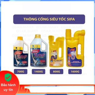 Thông Cống Siêu Tốc SIFA, Chất Thông Bồn cầu Trị Nghẹt, Hiệu Quả Sau 3-5phút trọng lượng 700gr/1400gr/1600gr (Hỏa tốc)