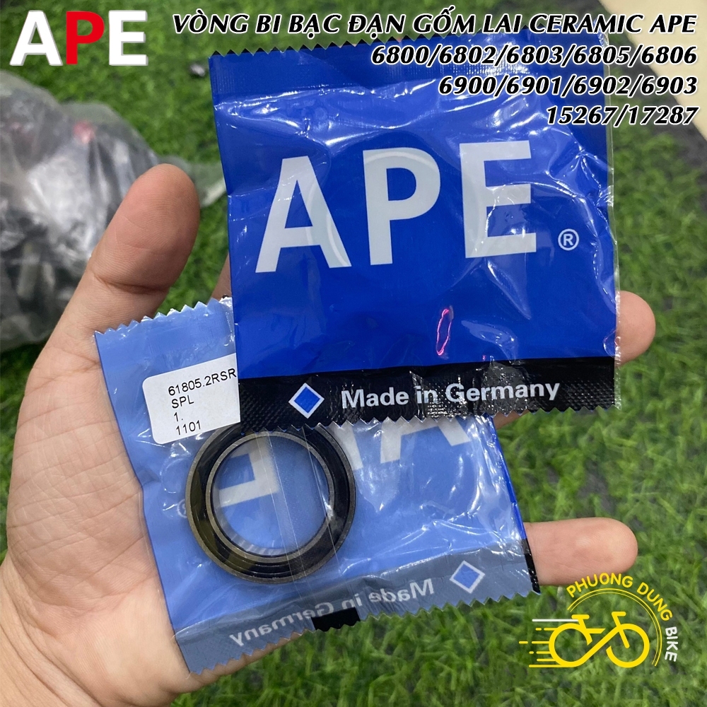 Vòng bi bạc đạn gốm lai Ceramic APE GERMANY 15267 17287 6901 6902 6903 6802 6803 6805 6806 cho xe đạp