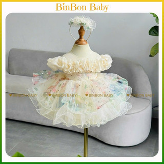 Váy công chúa cho bé BinBon Baby, đầm công chúa Elsa cho bé