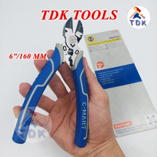 Kìm cắt dây điện 6"/160mm C-Mart B0162-06, kềm cắt đa năng thép CR-V