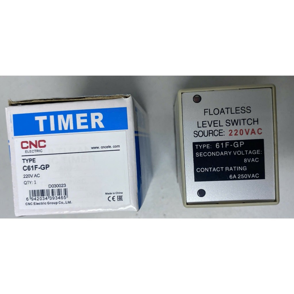 (CNC)Rơ le mức nước, Bộ điều khiển mực nước CNC, relay mực nước C61F-GP 220VAC kèm đế tương đương 61