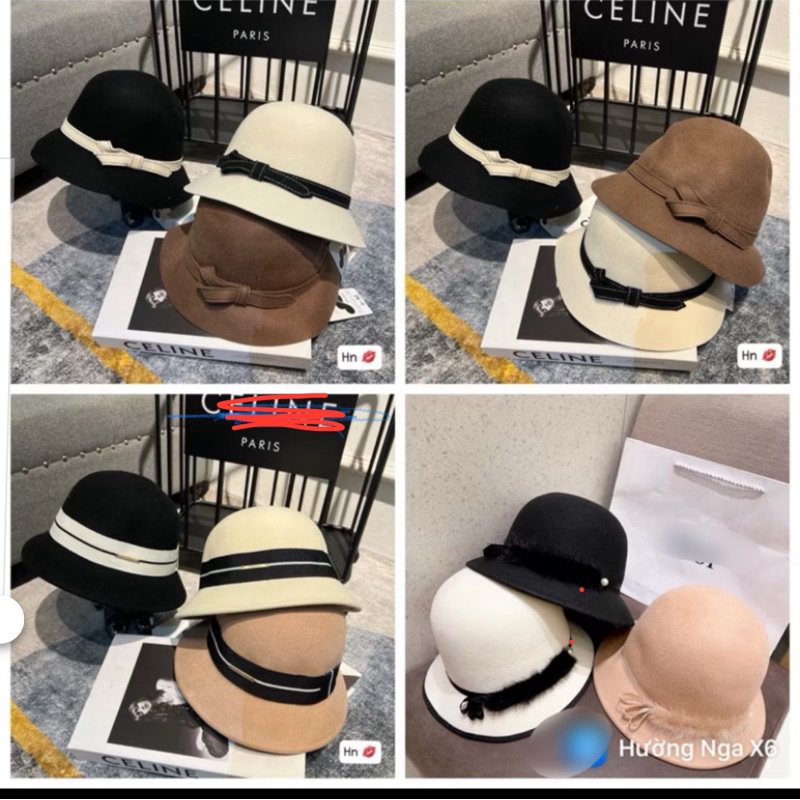 mũ cụp dạ ép mẫu mới sang chảnh