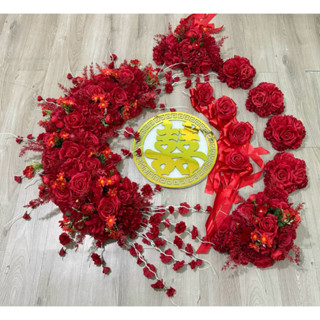 Bộ Hoa Giả Trang Trí Xe Cưới Mẫu Thiết Kế Hiện Đại