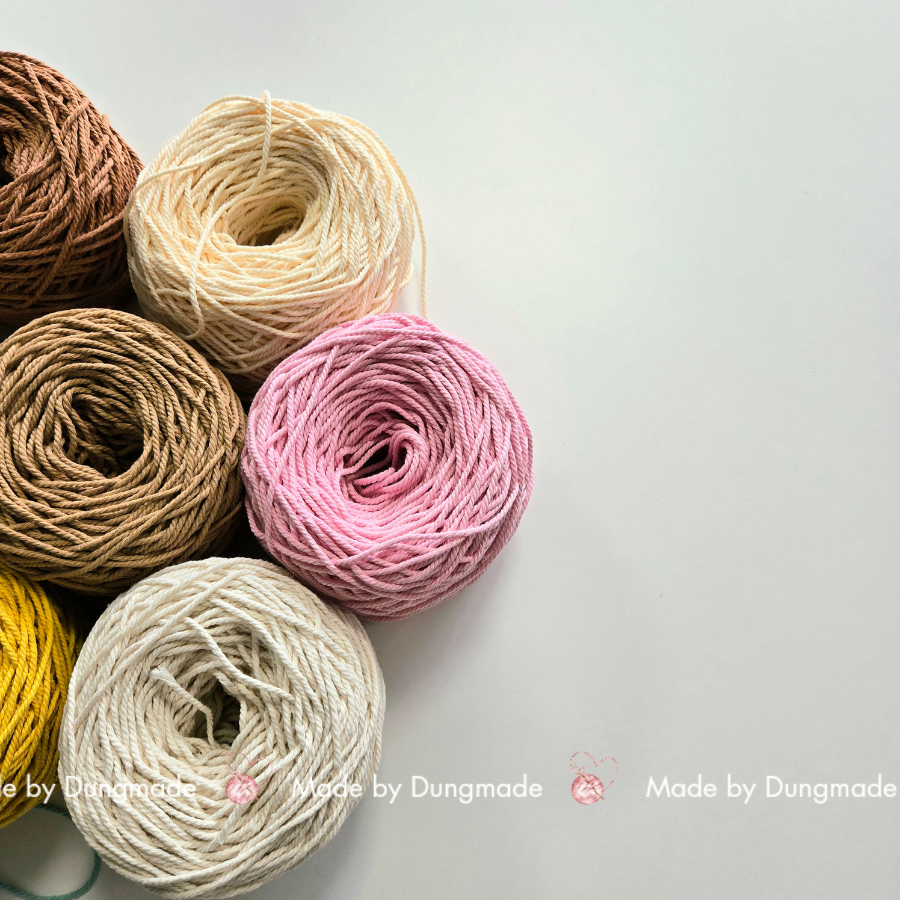 Sợi đan macrame 2mm sợi thừng làm túi dây thừng thắt macrame sợi thắt mắc na 200g