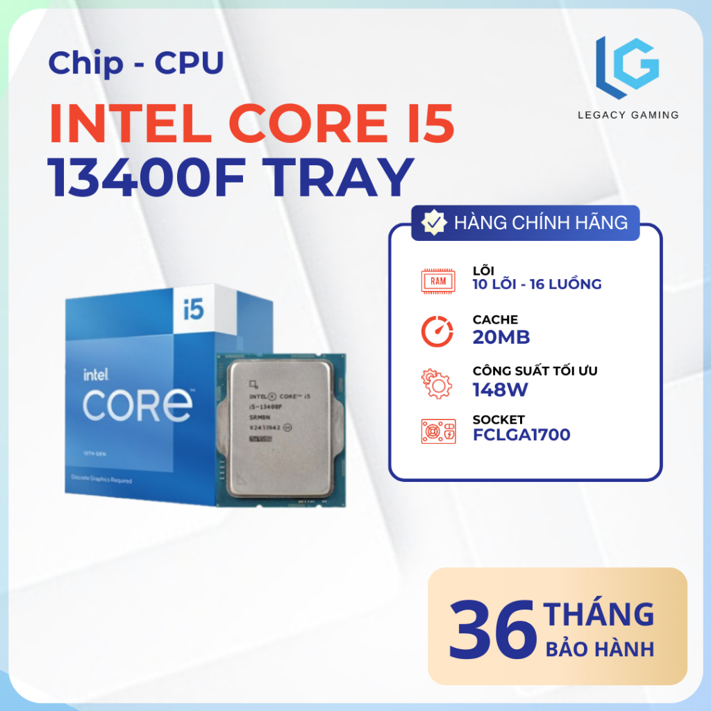 CPU - Chip Intel Core I5 13400F New Tray - Chính hãng bảo hành 36 Tháng