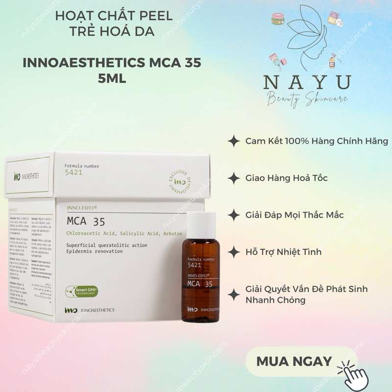 [MẪU MỚI - TẶNG CỌ PEEL] HOẠT CHẤT PEEL TRẺ HOÁ DA INNOAESTHETICS MCA 35 5ML