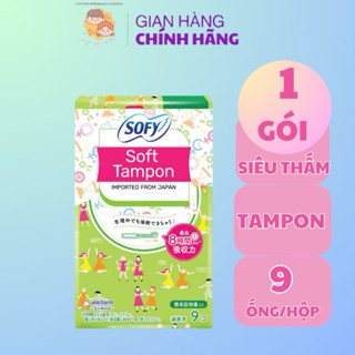 [Chính Hãng Sofy Tampon] Băng Vệ Sinh Siêu Thấm Sofy Soft Tampon Super 9 miếng/hộp - nhập khẩu Nhật Bản