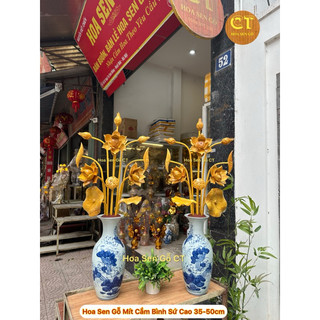 Đế Gỗ Cắm Hoa Bình Sứ