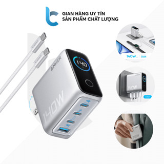 Sạc Nhanh Anker Zolo 140W GaN 3C1A PD 3.1 Màn Hình Báo Công Suất Tặng Cáp B2697 - Bảo Hành 18 Tháng