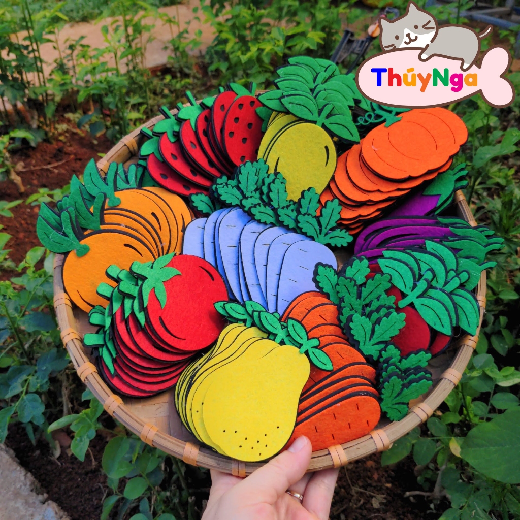 Combo 100 củ quả vải nỉ (10 loại)