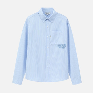 Áo Sơ Mi BOO Unisex Oversized Họa Tiết Kẻ Sọc Cá Tính Essential