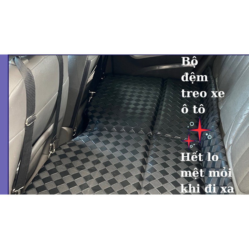 bộ đệm giường treo xe gấp gọn da nappan dùng cho xe 4-5-7 bán tải  nội thất,bộ đệm treo xe chống nướ