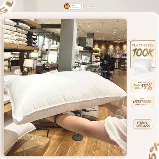 Ruột gối nằm MUJI 50x70 bông micro 5D cao cấp, giảm nhức mỏi vai gáy, kháng khuẩn  - CAM CHĂN GA GỐI
