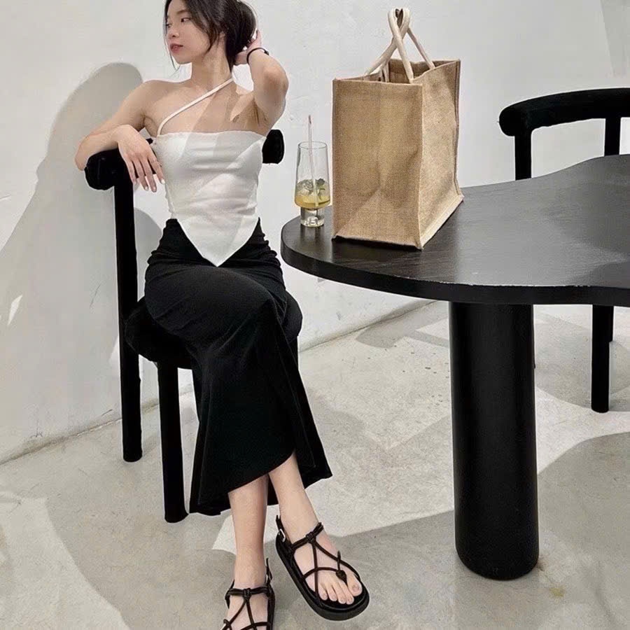Chân váy midi dáng dài ,chân váy đuôi cá cạp chun chất thun co giãn ôm body siêu tôn dáng gợi cảm phong cách Ulzzang | BigBuy360 - bigbuy360.vn