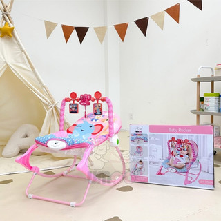 GHẾ RUNG UMOO MẪU MỚI CHÍNH HÃNG-Kèm giá thanh treo đồ chơi