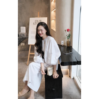  Set thô áo nơ sau và chân váy suông Ribbon Studio S223 