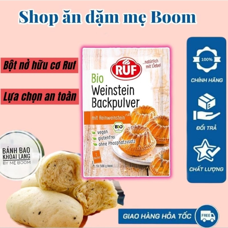 [Mẫu mới] Bột nở hữu cơ Ruf Bio