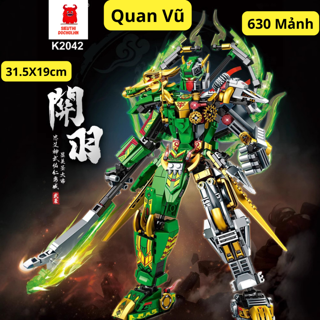 Đồ Chơi lắp ráp Mô hình Quan Vũ Triệu Vân Mecha Robot Chiến Thần Mech Na Tra Tôn Ngộ Không Black Myt