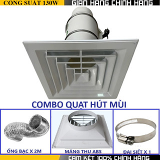 Quạt Hút Thông Gió HF100 / HF150 / HF200 Nhà Vệ Sinh - Quạt Hút Mùi Nhà Bếp - Hút Khói Quán Ăn