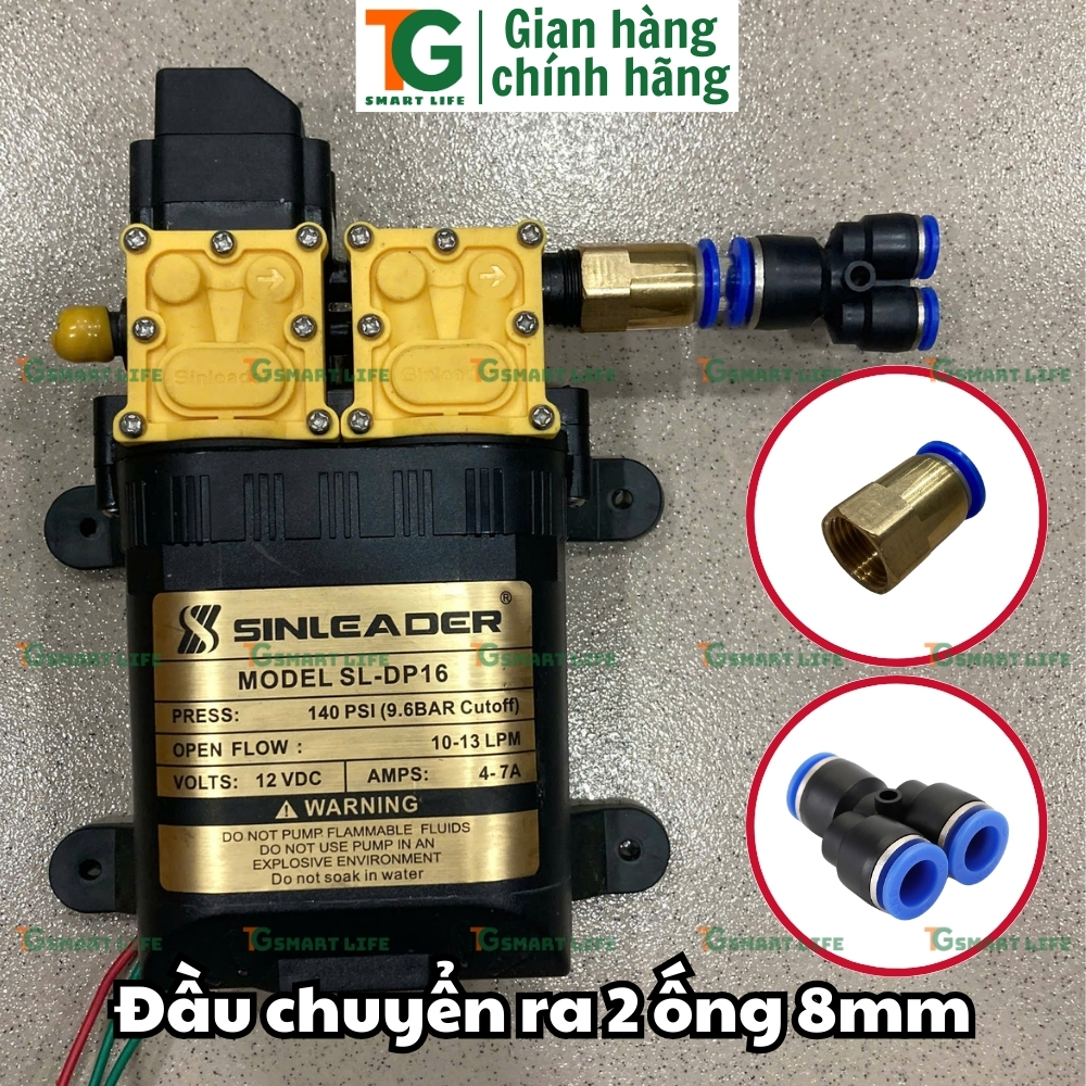 Đầu Ren Trong 18mm Cho Máy Bơm Đôi Đơn Sinleader Tưới Cây Phun Sương Cở Ống 6mm 8mm 10mm 12mm