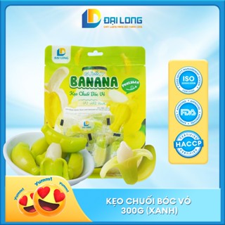 [TÚI 300G] Kẹo Dẻo Chuối Bóc Vỏ ĐẠI LONG chiết xuất từ nước trái cây, thơm ngon khó cưỡng