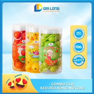 COMBO 3 hộp kẹo dẻo bóng nổ Đại Long (hộp 30 viên) có nhân siro