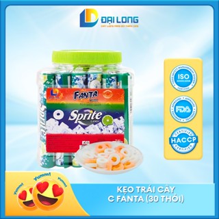 (30 thanh/hộp) Kẹo trái cây C Fanta Đại Long, Kẹo C ngậm thơm ngon, thưởng thức thôi nào