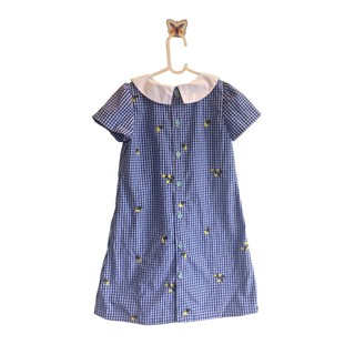 Rập  mã R347 - đầm cổ sen dáng suông cho bé