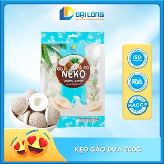 [Túi 200g] Kẹo dừa Neko Đại Long béo ngậy hợp bày sinh nhật, liên hoan, kẹo dừa sakura Việt Nam