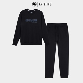 Bộ đồ thu đông nam ARISTINO dáng suông nhẹ thoải mái, chất liệu dày dặn cao cấp- ALH010W3