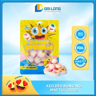 [Túi 300g] Kẹo Dẻo bóng nổ hình mắt túi ĐẠI LONG thơm ngon khó cưỡng dành cho mọi lứa tuổi