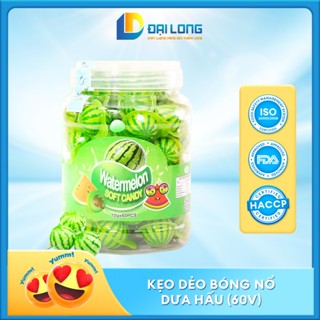 [Hộp 60 Viên] Kẹo Dẻo Bóng Nổ Vị dưa hấu có nhân Đại Long Thơm Ngon Khó Cưỡng