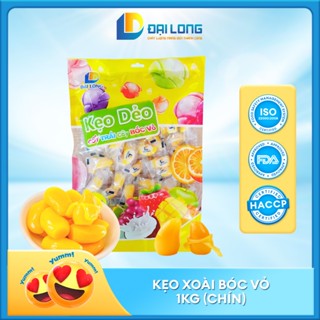 [Túi 1Kg] Kẹo bóc vỏ vị xoài Đại Long chiết xuất từ nước trái cây hợp tiệc, liên hoan, ăn vặt