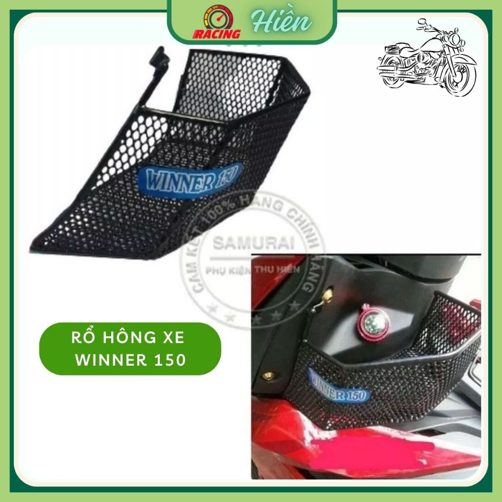 Rổ Hông Xe Winner 150 Đựng Đồ Tiện Lợi, Giỏ Hông Xe Máy Thép Nhúng Nhựa Chắc Chắn Bền Bỉ