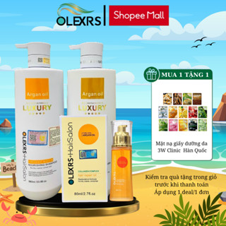 Combo CẶP GỘI XẢ Olexrs+Hair Salon LUXURY Và TINH DẦU DƯỠNG Olexrs Collagen  960ml và 80ml