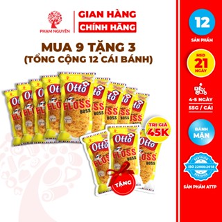 [MUA 9 TẶNG 3] Tổng cộng 12 Gói Bánh Mì Phủ Chà Bông Xốt Mayonnaise – Otto Floss Boss 55g