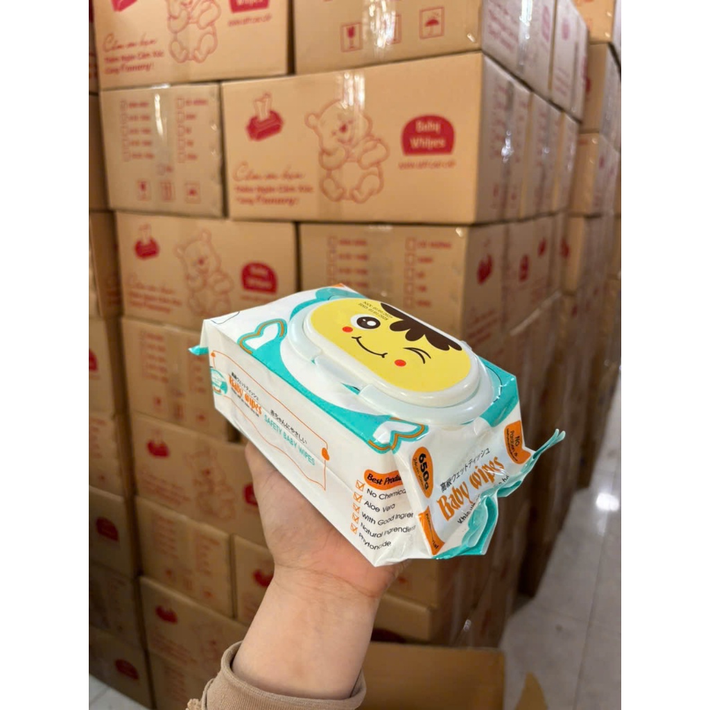 10 gói khăn ướt baby wipes 650g