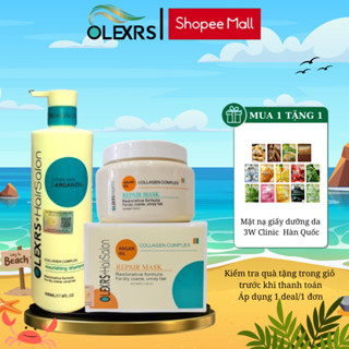 Combo Dầu Gội Olexrs+Hair Salon Và Ủ Tóc Olexrs collagen Giúp Phục Hồi Tóc 500ml