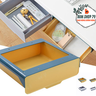 Ngăn kéo dưới bàn nhựa cao cấp dùng sắp xếp đồ đạc gọn gàng kín đáo, Ngăn kéo mini dán dưới mặt bàn đựng đồ dùng đa năng