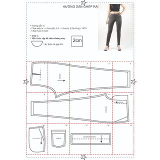 Rập giấy A0 mã 606 rập quần legging vải umi