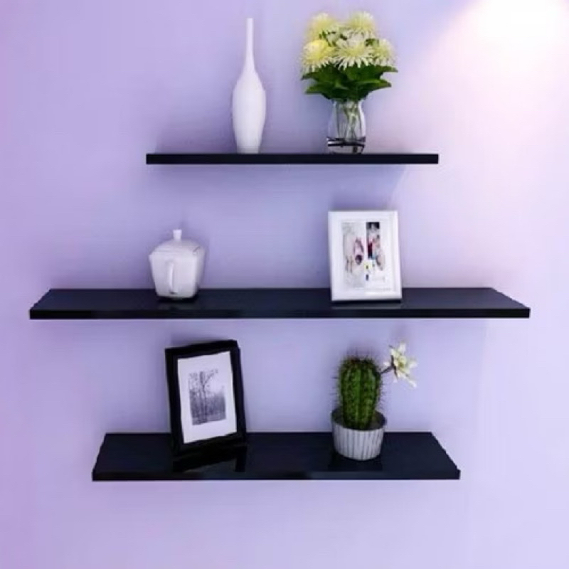 Combo 3 kệ treo tường thanh ngang Kệ Treo Tường Gỗ trang trí Lõi Xanh Chống Ẩm