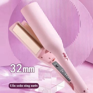  Máy uốn tóc xoăn sóng nước hippie 32mm chất liệu gốm sứ ceramic cao cấp máy làm xoăn sóng nước 