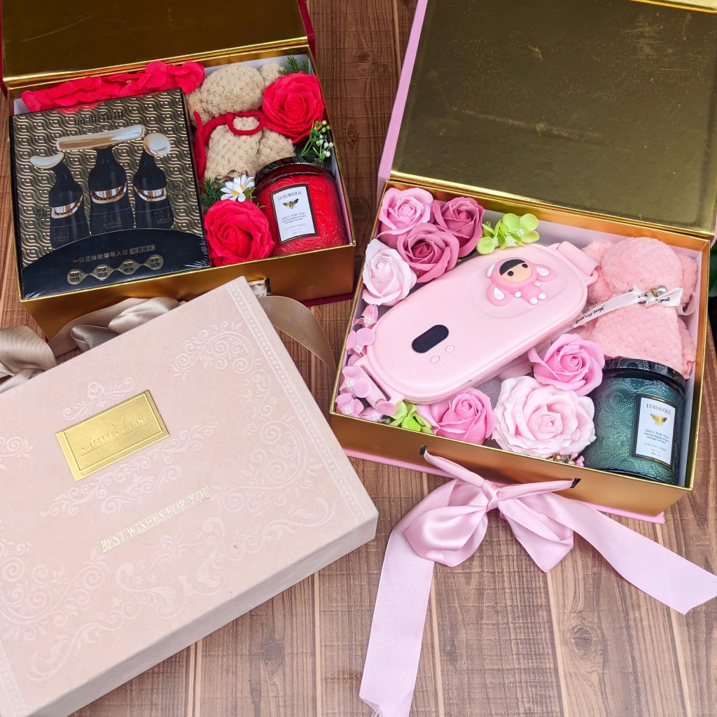 Hộp Hoa Hộp Quà Tặng Có Bướm Bay QUA13 Quà Tặng Ý Nghĩa 8/3, Sinh Nhật, Valentine