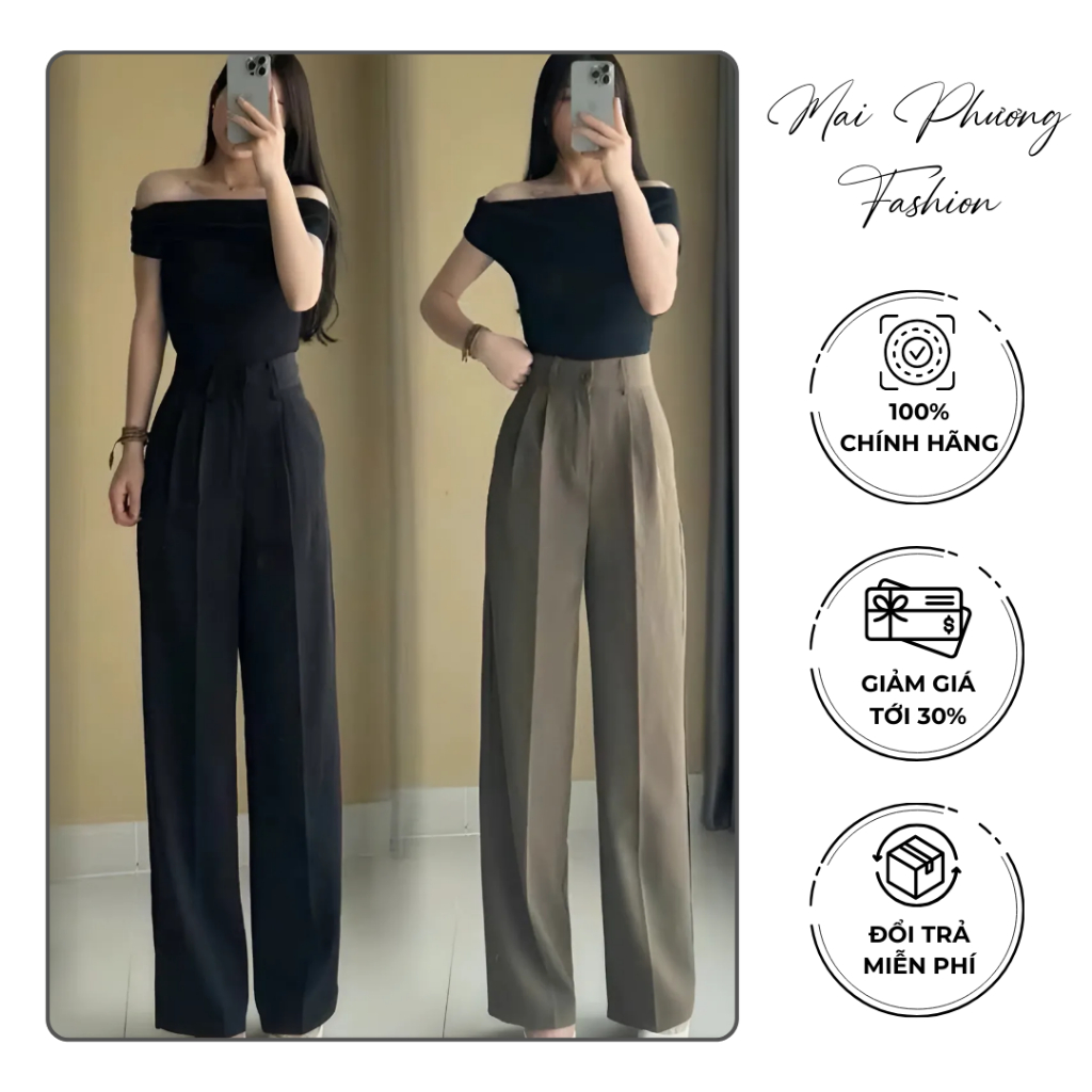 Quần Tây Nữ Ống Suông Che Khuyết  Điểm -Tôn dáng cho nữ  156-1m66 Vải Minh Mát Đẹp Không Nhăn <04>