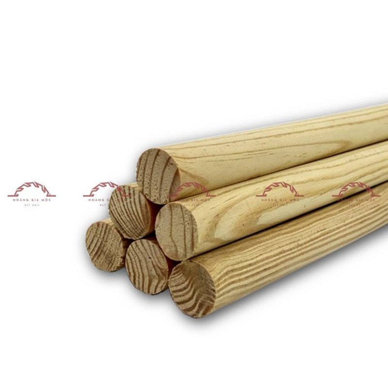 Cây tròn gỗ thông Mỹ đường kính 28mm dài 1m làm cây gỗ tập yoga, gậy gỗ tập võ, gậy gỗ tập gym
