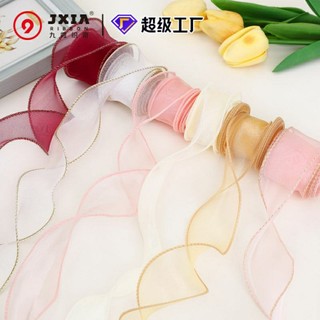 Ruy băng voan sóng gói hoa cao cấp mềm mịn dài 10m