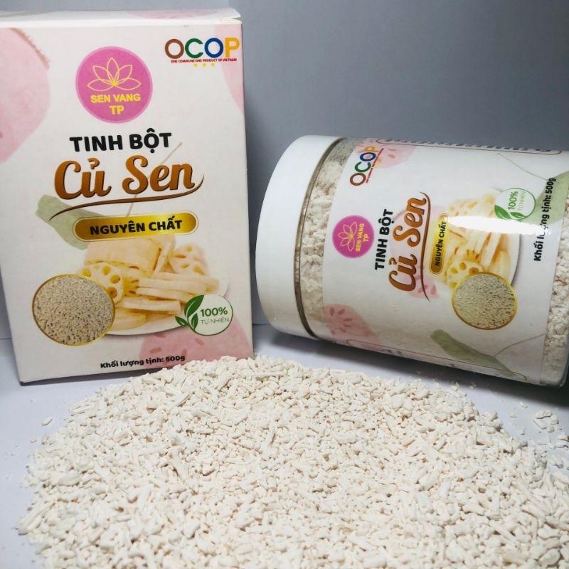 Tinh bột củ sen nguyên chất( tặng trà củ sen túi lọc) - HTX Sen Vàng TP
