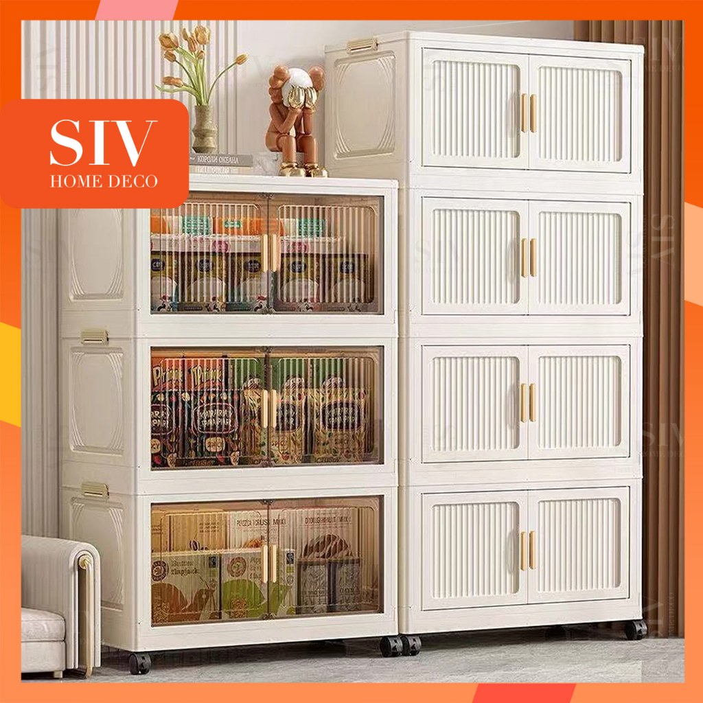 SIV 50-90cmTủ Nhựa Đựng 3/4/5/6 tầng Màu nâu sữaTrong suốt làm dày công suất lớn tủ bếp Đa Năng | BigBuy360 - bigbuy360.vn